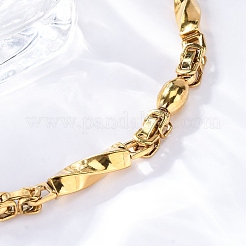 201 браслет из нержавеющей стали с овальными и прямоугольными звеньями BJEW-B078-171G