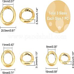 3 шт. 3 стиля ионного покрытия (IP) 304 пружинные затворные кольца из нержавеющей стали STAS-UN0033-63