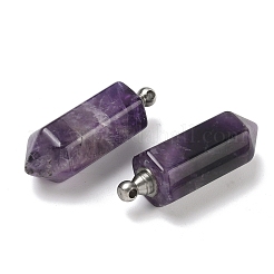 Кулоны для бутылочек с натуральным аметистом&nbsp;G-H332-09P-03