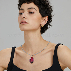 1 шт. 925 подвески из стерлингового серебра в форме овала с кабошонами&nbsp;STER-BC0003-39P