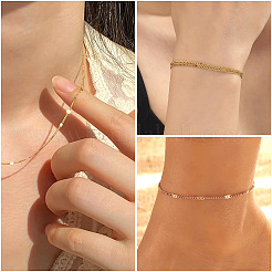 Набор для изготовления браслетов из ожерелий и цепочек Фигаро из нержавеющей стали 304 своими руками&nbsp;DIY-TA0009-98