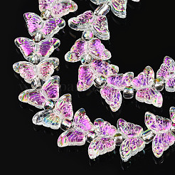 Стеклянные бусины с гальваническим покрытием &nbsp;EGLA-N012-04P