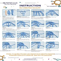 Наборы для изготовления брелок-бантов из хлопка своими руками&nbsp;DIY-SC0028-14