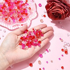 500шт стеклянные бусины ко Дню святого Валентина GLAA-YWC0004-04
