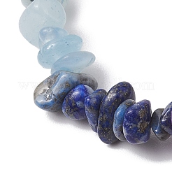 Эластичные браслеты из натурального розового кварца и кристаллов кварца&nbsp;BJEW-JB10777-02