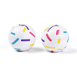 Окрашенные распылением деревянные бусины Schima&nbsp;WOOD-T032-37B