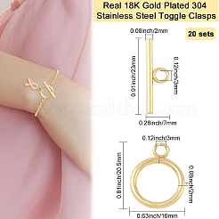 20 комплект застежек-тоглов из нержавеющей стали 304&nbsp;STAS-BBC0008-07