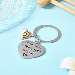 1 шт. подарок на день матери 201 нержавеющая сталь сердце со словами помни я люблю тебя мама брелки KEYC-FS0001-11