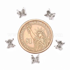 Тибетский стиль двусторонний цветок крышки шарика PALLOY-O042-02