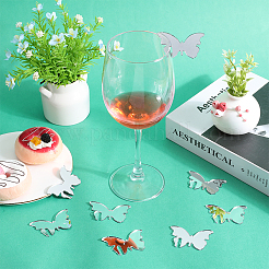 Подвески из акрилового зеркала для бокалов AJEW-SC0002-52