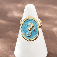 Кольца-манжеты из нержавеющей стали 304 с эмалью для женщин RJEW-K301-06B-01