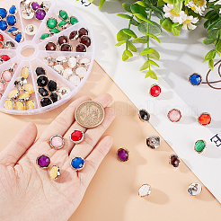 100 шт. 10-цветная перламутровая резиновая пуговица на ножке DIY-NB0008-50