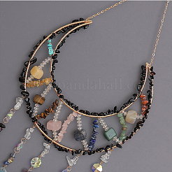 Лунные ловцы солнца из натуральных смешанных драгоценных камней&nbsp;HJEW-D302-05