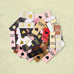 105 шт. 7-х цветные этикетки из искусственной кожи на День святого Валентина DIY-CL0002-01
