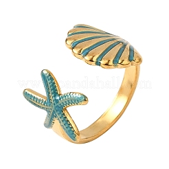 Кольца-манжеты из нержавеющей стали 304 с эмалевым покрытием&nbsp;RJEW-S650-06G-01A