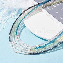 Ожерелье из бисера из натурального жемчуга и граненого стекла для девочек-подростков NJEW-JN03737