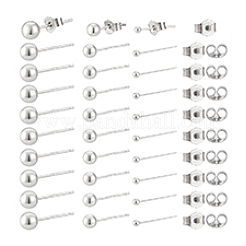 30 пара 3 стилей 925 серьги-гвоздики из стерлингового серебра для женщин&nbsp;EJEW-PH0002-09