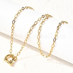 Женские ожерелья-цепочки из нержавеющей стали 304 с пружинными застежками&nbsp;NJEW-Z091-15G