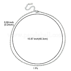 Ожерелье из нержавеющей стали 304 с цепочкой для мужчин и женщин NJEW-YW0001-08