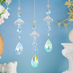 3 шт. подвесные украшения в виде грибов из нержавеющей стали 201&nbsp;HJEW-TA00369