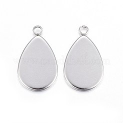 Подвеска-кабошон из нержавеющей стали 304&nbsp;LS-STAS-P210-09P-01