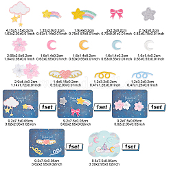 5 комплект из 5-х видов компьютерной вышивки для одежды с термоприклеиванием/пришиванием DIY-FG0003-18