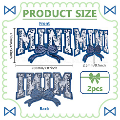 Полиэстер гладить/пришивать заплатки DIY-WH0593-02B