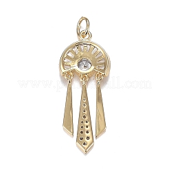 Кулоны из латуни с прозрачным фианитом ZIRC-F120-070G