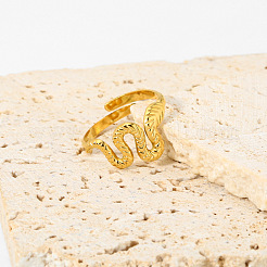 Роскошные открытые манжеты из нержавеющей стали 304 в форме змеи OI8579