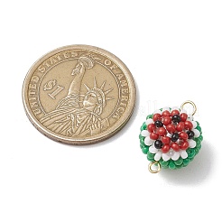 Стеклянные бусины 3d арбуз соединительные подвески&nbsp;PALLOY-MZ00566