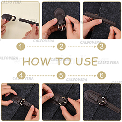 6 шт. 2-цветная искусственная кожа с декоративными пряжками из сплава&nbsp;FIND-CL0001-42