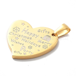 Рождественские ионное покрытие (IP) 304 подвески из нержавеющей стали STAS-Z098-35G