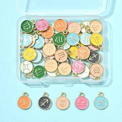 48 шт. 12-цветные подвески из сплава и эмали ENAM-FS0003-98