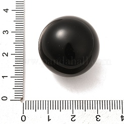 Натуральные черные обсидиановые бусины-сферы G-I359-03