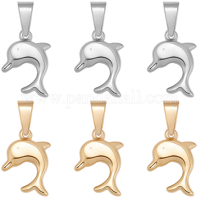 6 шт. подвески из нержавеющей стали 304 двух цветов STAS-BBC0007-25-1