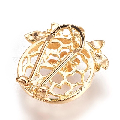 Латунь серьги EJEW-P160-02G-NF-1