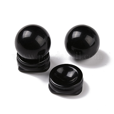 Натуральные обсидианные декорации DJEW-G032-02F-1