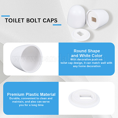 Круглые пластиковые нажимные крышки болтов унитаза с дополнительными шайбами FIND-WH20816-001-1