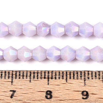 Антикоррозийные гальванические биконические стеклянные бусины EGLA-T021-4mm-16-01-1