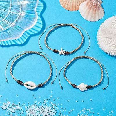 Регулируемые браслеты из плетеной нейлоновой нити AJEW-AN00584-1