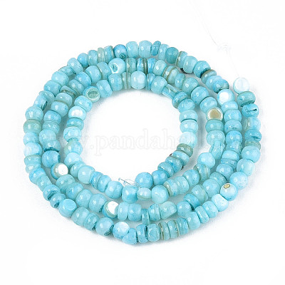 Натуральные пресноводные окрашенные бусы из ракушек SHEL-T020-29A-02-1