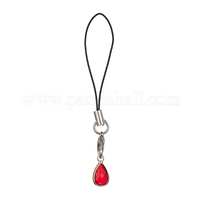 Ремни для мобильных телефонов из каплевидного стекла HJEW-JM01427-1