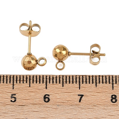 Фурнитура для сережек-гвоздиков из нержавеющей стали 304 STAS-A119-06G-1