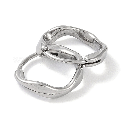 Серьги-кольца из хирургической нержавеющей стали 316 EJEW-P274-08P-1