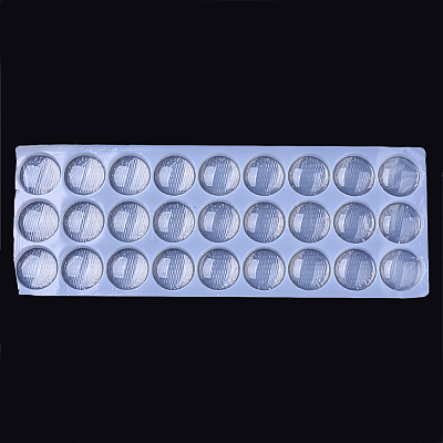 Прозрачные стеклянные кабошоны GGLA-R026-35mm-B-1