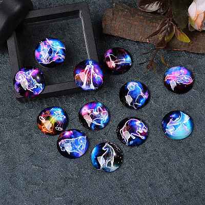 5set 5 стиля стеклянных кабошонов GGLA-SZ0001-20-1