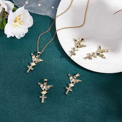 5 шт. Латунные подвески с микропаве ZIRC-SZ0003-21-1