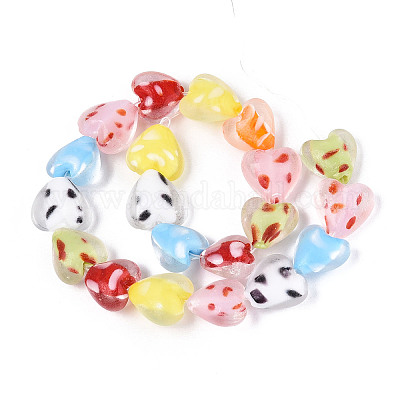 Бусы лэмпворк ручной работы LAMP-N036-09A-1