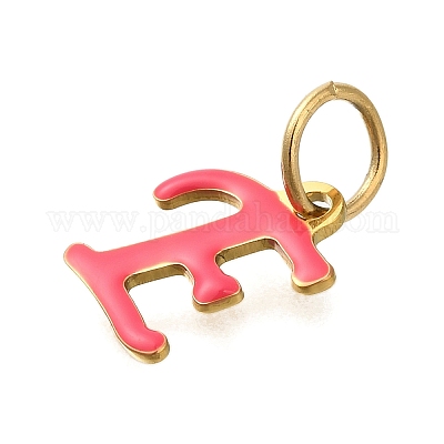 Ионное покрытие(ip) 304 нержавеющая сталь эмаль алфавит подвески STAS-F308-02G-E-1