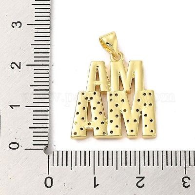 Латунные микропаве прозрачные подвески с фианитом FIND-Z041-11B-1